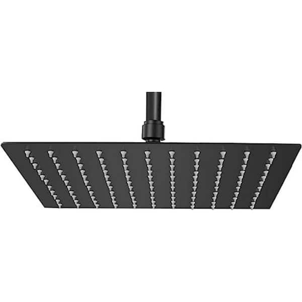 Square Rain Shower Head (Black)